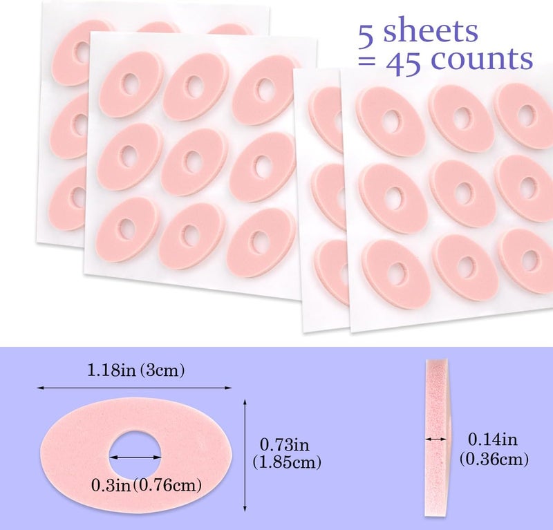 Decproch Callus Cushions, Oval Corn Pads, Foam Padding with Self-Stick Adhesive, Protects Toes, Foot and Heel from Rubbing and Friction, Pain Relief from Calluses, Corns, Blisters (45 Count) - Image 5
